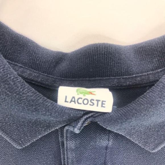 Lacoste Navy Blue Short Sleeve Cotton Polo Size 6 - Picture 3 of 7